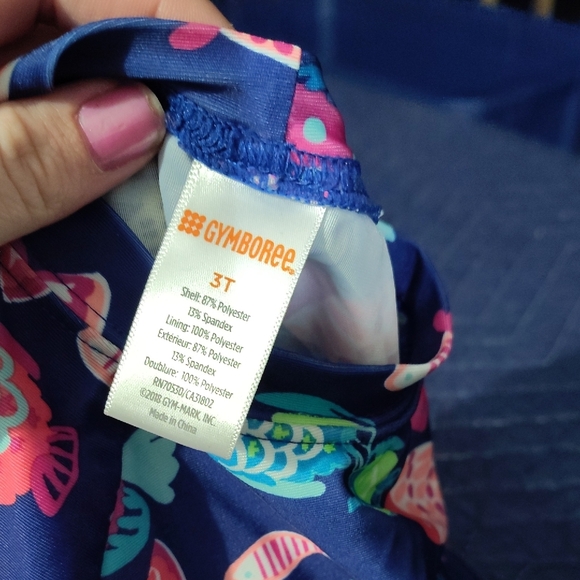 Gymboree Navy Fish Pattern Rashguard - Picture 2 of 3